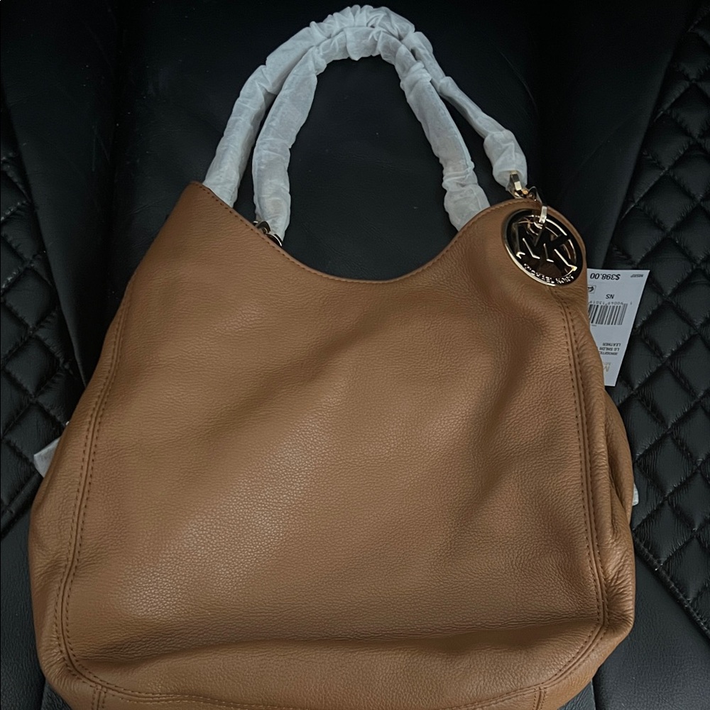 Michael Kors Brown Leather Shoulder Bag